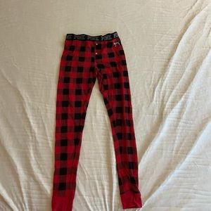 Pink flannel pajama set